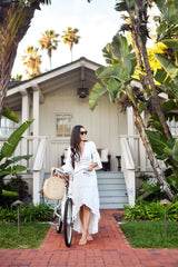 Robe midi boutonnée en dentelle à cœur lourd