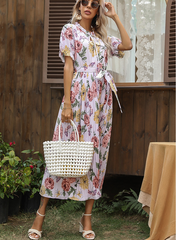 Robe midi plissée imprimée Maybelle 