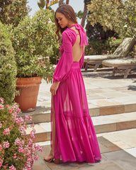 Robe maxi découpée à couper le souffle 