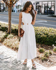 Robe midi ajourée Bay Breeze - Blanc cassé 