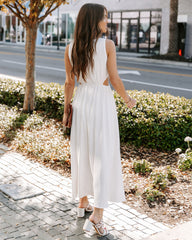 Robe midi ajourée Bay Breeze - Blanc cassé 