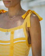 Robe midi rayée Ava en maille - VENTE FINALE