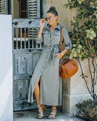 Robe longue Arman en maille côtelée avec poches - VENTE FINALE