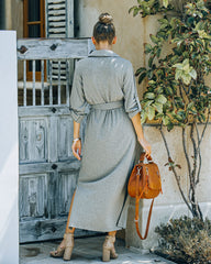 Robe longue Arman en maille côtelée avec poches - VENTE FINALE