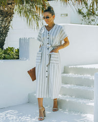 Robe midi à poches Francey en mélange coton et lin 