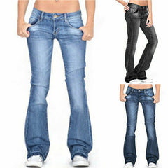 KittenAlarm - Jeans skinny évasés pour femmes, pantalon en denim tendance, coupe bootcut, pattes d'éléphant, pantalon stretch, jeans pour femmes, jeans taille basse