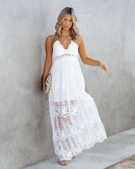 Robe longue en dentelle Invite Tranquility - Ivoire - VENTE FINALE 