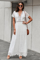 Robe midi en dentelle Away With The Breeze