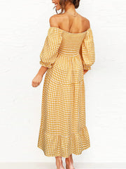 Robe midi smockée à poches For Eternity 