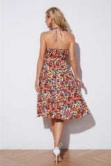 Robe midi à manches bouffantes smockées Night Fever 