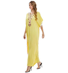 Robe longue brodée Golden State 