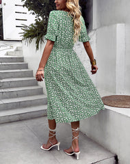 Robe midi fleurie à poches Outback 