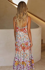 Robe maxi bohème à volants True Story 