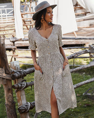 Robe maxi patchwork à poches Placide Waters 