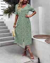 Robe midi fleurie à poches Outback 