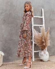 Robe maxi imprimée à dos nu Swoop 