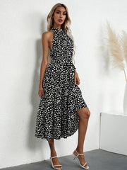 Robe maxi asymétrique à fleurs et poches Brystol