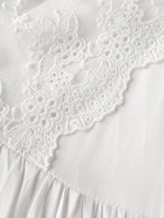 Robe longue à volants en coton First Bloom - Ivoire 