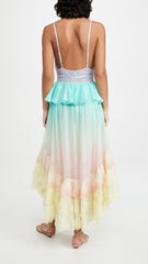 Robe midi à volants Augustin 