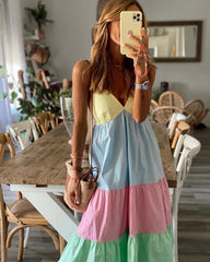 Robe midi à volants Color Me Pretty 