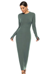 Robe pull maxi en maille Cheers To You - Olive 