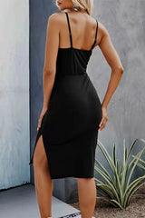 Robe midi en coton découpé Here Comes Trouble - Noire