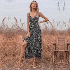 Robe nuisette midi imprimée en satin Imperio - VENTE FINALE 