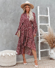 Robe midi Brookings à fleurs scintillantes - VENTE FINALE 