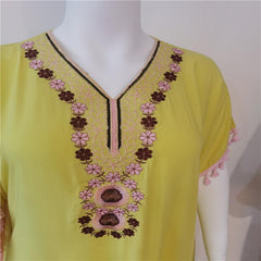 Robe longue brodée Golden State 