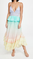 Robe midi à volants Augustin 