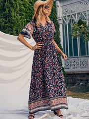 Robe kimono maxi à poches Cailynn - Prune 