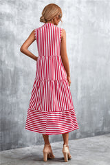 Robe midi tissée brodée en mélange de coton Jax 