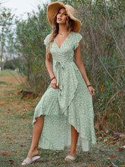 Robe longue smockée à boutons Sweet Pea 