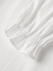 Robe longue à volants en coton First Bloom - Ivoire 