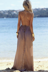 Robe dos nu polyvalente à rayures en Tencel de Shelton