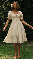 Robe longue brodée à fleurs Scenic Town 