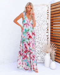 Robe longue à volants et poches Beyond The Waterfall - VENTE FINALE 