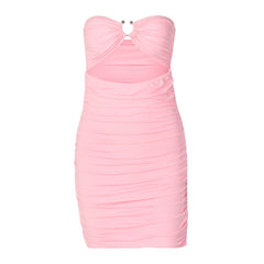 Robe midi bustier Othello à devant torsadé - Orchidée 