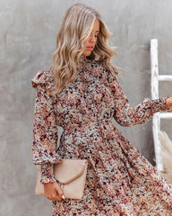 Robe maxi imprimée à dos nu Swoop 