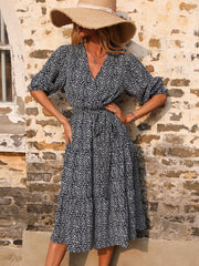 Robe longue imprimée à découpes Enzo - VENTE FINALE 