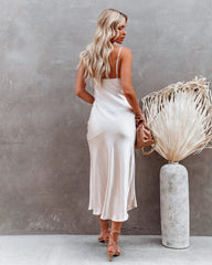 Robe nuisette midi en satin All For You - Champagne 