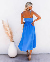 Robe midi ajourée Anaya - Bleu clair - VENTE FINALE