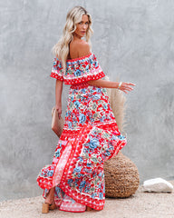 Robe maxi à épaules dénudées Flora Farms