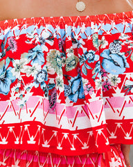 Robe maxi à épaules dénudées Flora Farms