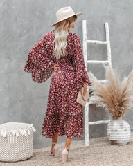 Robe midi asymétrique à fleurs Hailey 